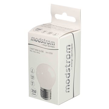 LED filament - hvid krone pære E27 med 250 lumen - (svarer til 25W) MDFM25M2N27C1